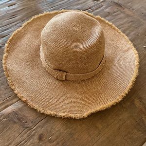 Hand weaved natural straw hat